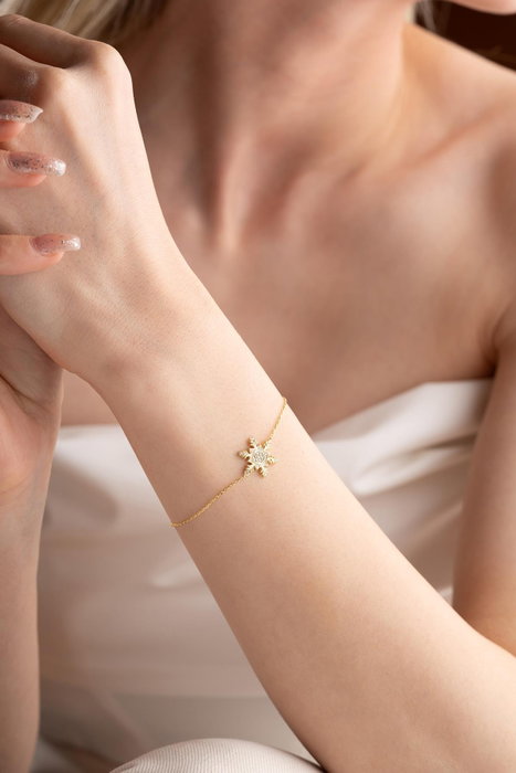 Heliophilia Silver Pulsera de Plata 925 con Baño de Oro y Circón Heliophilia Silver Pulsera de Plata 925 con Baño de Oro y Circón